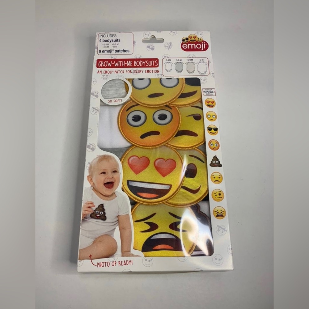Emoji Grow With Me Bodysuits
